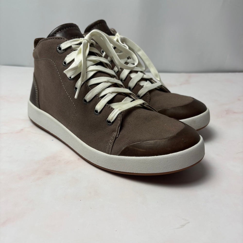 Kodiak Brown Canvas‎ Leather Mid Top Sneakers Mens 9 Womens 10.5 KD0A4NLDA62